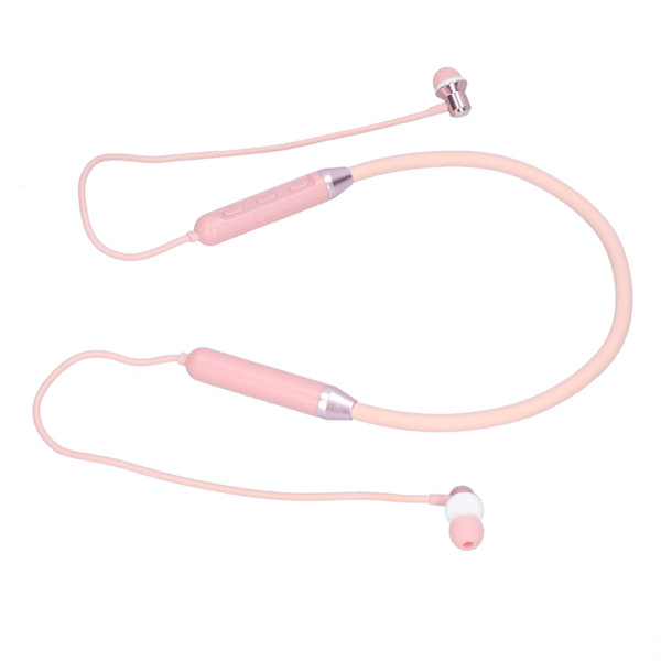 Niskalenkillä varustetut Bluetooth 5.1 -kuulokkeet, langattomat, melua vaimentavat urheilu-mobiilikuulokkeet, pinkki