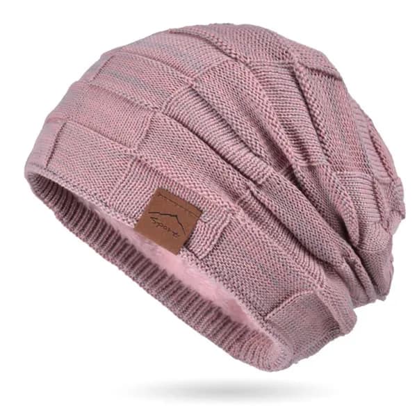 TS-Strikket lue i polyester – rosa
