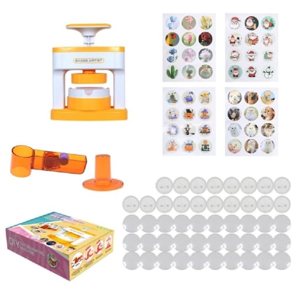 XJ-Kid Badge Button Maker Maskin DIY Pin Badges Maskin Badge