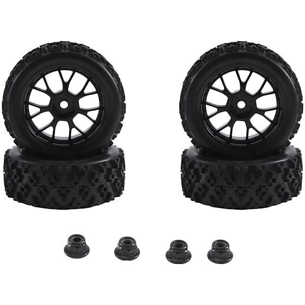 XJ-4st 12mm Hex Hjul Fälgar & YD 2.59tum Gummidäck För Rc 1/10 On-road Touring Bil,c