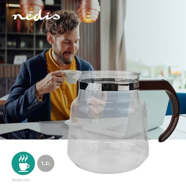XJ-Glas kaffekanna | Kompatibel med: Moccamaster K / KB/ 1 0PL / Excellent 10S | 1,2 l | Brun