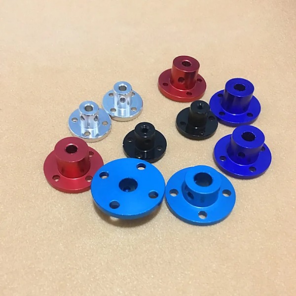 Färgad aluminiumlegering flänsplatta styv flänskoppling 3/5/6 mm hål motorstyrningsaxelkontakt 3D-skrivartillbehör