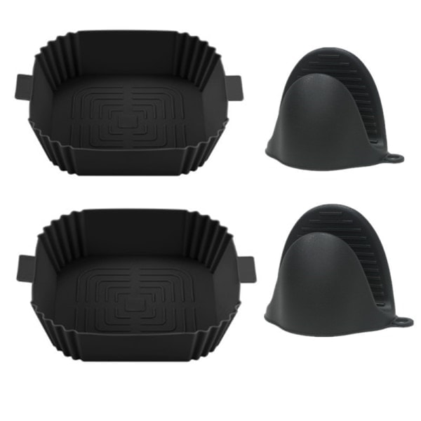 Silikonformar plus handskar för airfryer