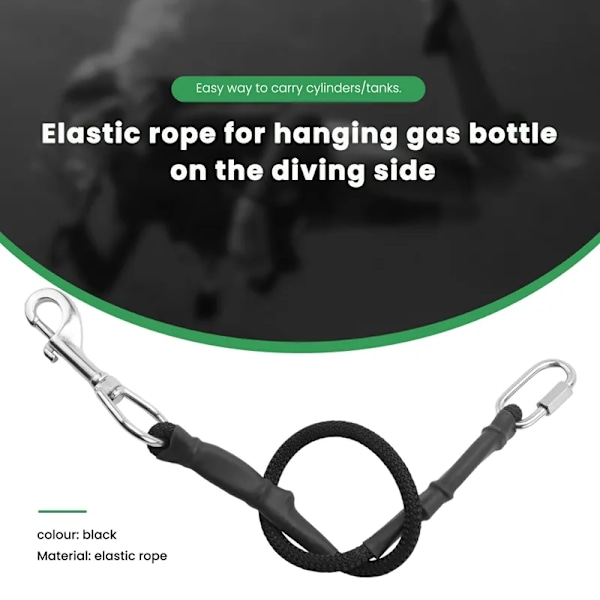 Dykkerigging Kit Elastisk Tau Tank Undervanns Sidemount Sylinder Flaske Strikk Med Karabinkrok