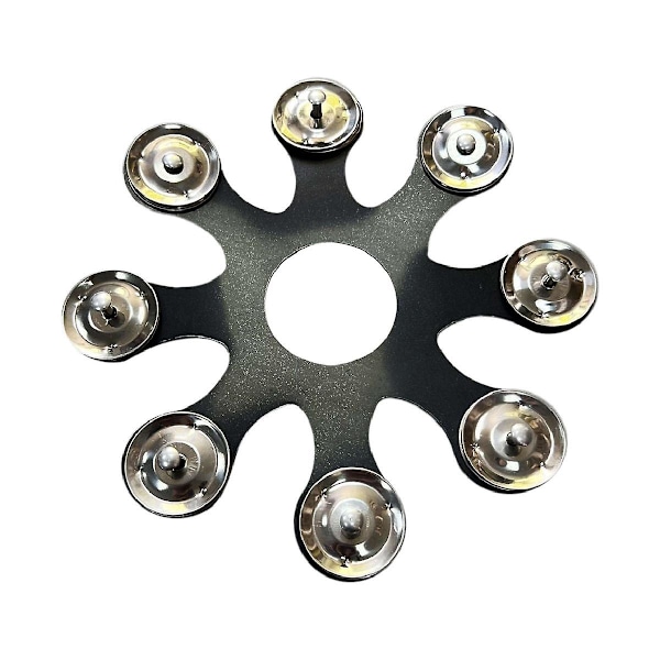 XJ-Drum Cymbaler Hi Hat Tamburin Trumset Legering Slagverksinstrument Tillbehör Svart