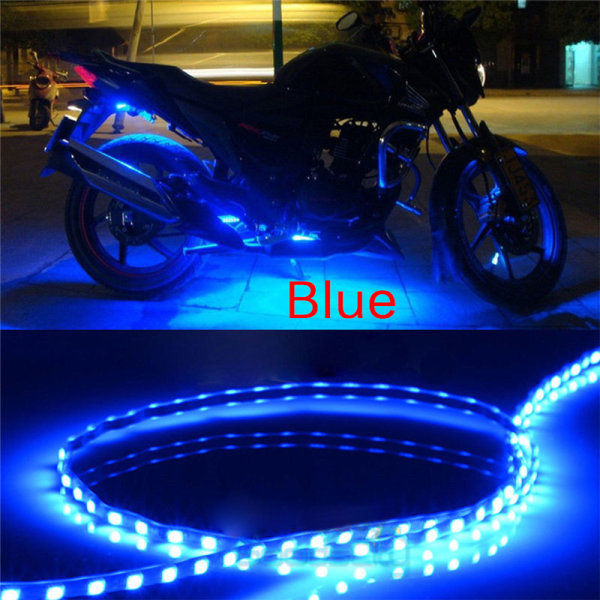 6 ST Vattentäta DC 12V Motor LED-remsor Underkroppsljus för bil Blå 6