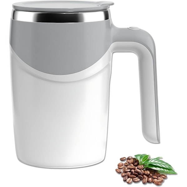 XJ-Uppladdningsbar självrörande mugg, självrörande kaffemugg automatisk magnetisk omrörning kaffemugg självblandande kaffemugg roterande