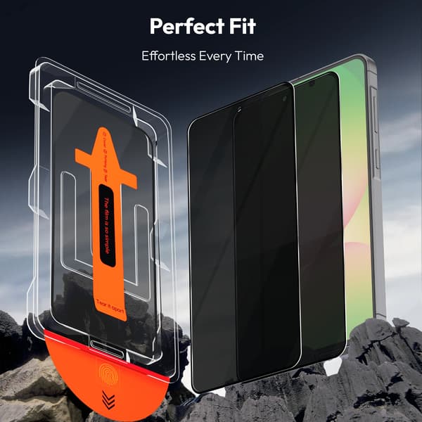 2-Pack Samsung A56 Privacy Screen Protector & 1-Pack Lens Protector - Tempered Glass | [Automatic Installation] - Bubble-Free