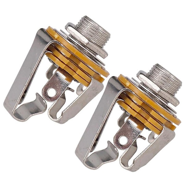 XJ-2 stk 1/4 tomme 6,35 mm Stereo Inngang Jack Plugg Socket For Elektrisk Gitar Bass, Gitar Pickup Output J