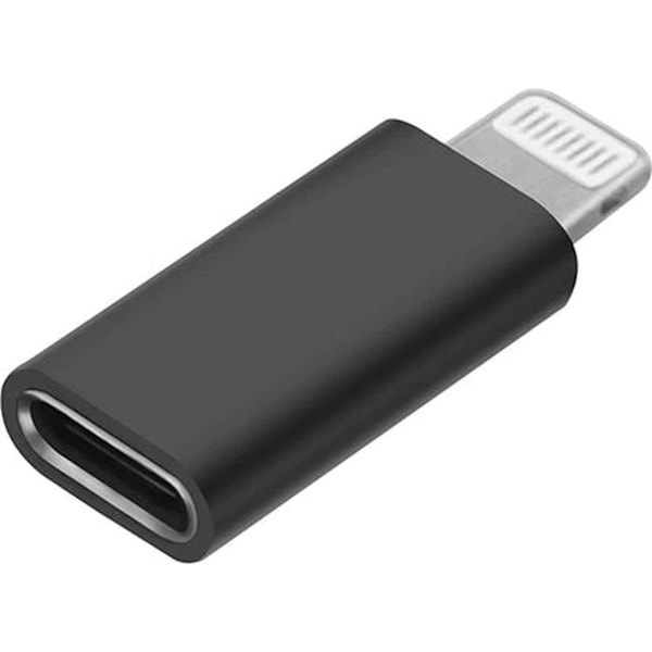 Sort USB-C til Lightning-adapter – til telefoner, tablets, andre Lightning-enheder