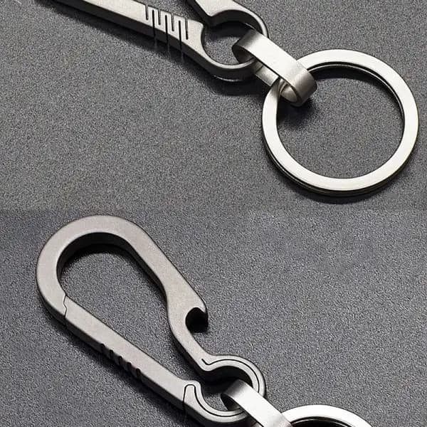 Titan Spænder Udendørsværktøj Titanium Legering Nøglering Tiranium Sølv 80cm