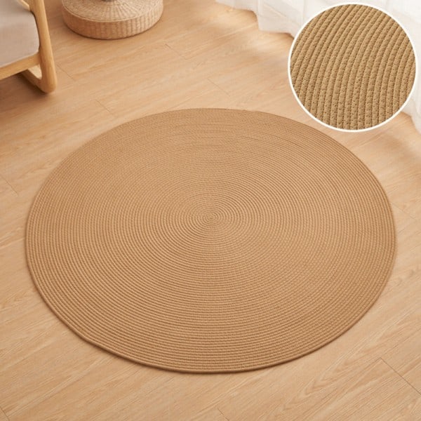 XJ-Pyöreä matto, käsinkudottu puuvillamatto 60*60cm