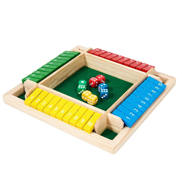 Emboadlie Spill Morsomme Familiespill - Shut The Box Brettspill Shut The Box - Trehjernetrim Bordspillversjon Spill For Klasserom Hjemmefest Eller Pub-