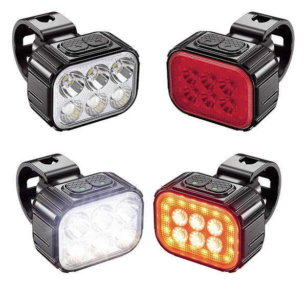LED Bicycle Light Front and Rear Light TYPE-C Rechargeable Waterproof Bicycle Light B