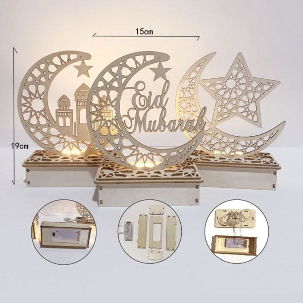 XJ-Ramadan eid mubarak dekorasjon LED-lys