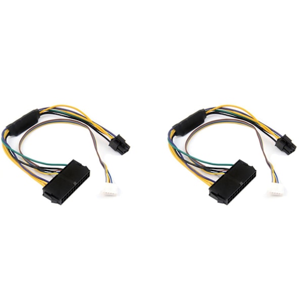 XJ-2kpl 30cm Modulaarinen virtalähdekaapeli Atx 24pin 24 Pin Naaras - 6pin 6-pin Uros 6pin Liitin
