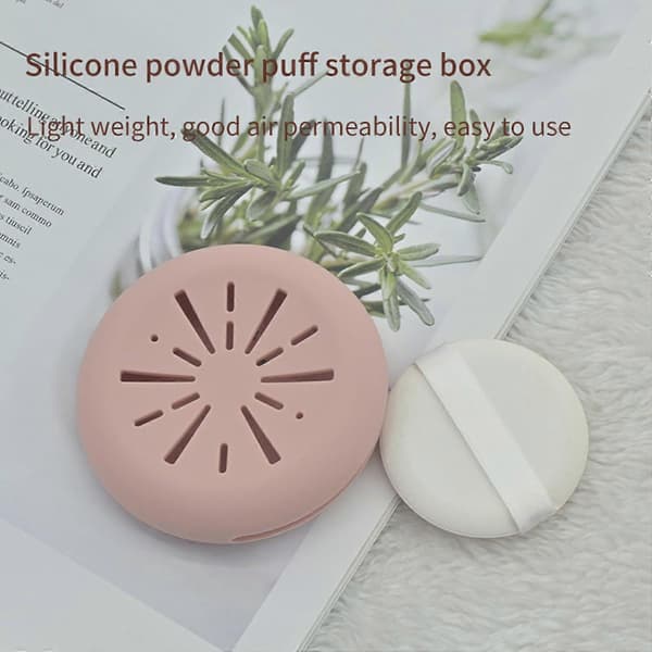 Powder Puff Case Silicone Makeup Puff Holder Skin-friendly Makeup Puff Case Blender Storage Box Makeup Sponges Holder