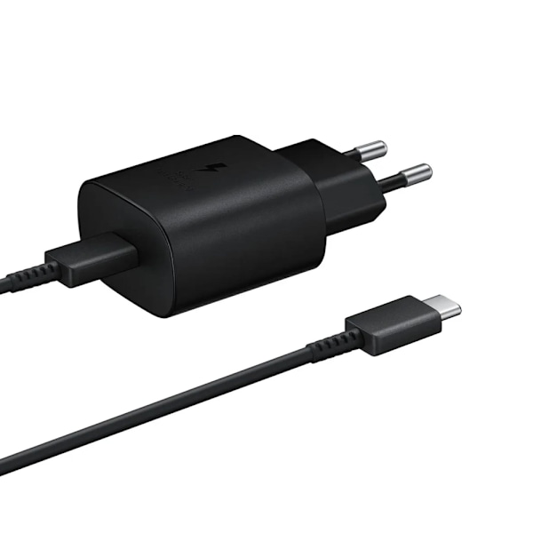 XJ-Samsung USB-C-Laddare 25W T2510XB med USB-C-kabel - Svart