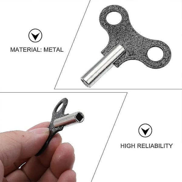Mekanisk klocknyckel Universal klocknyckel uppdragsverktyg (svart) (4 stycken) A