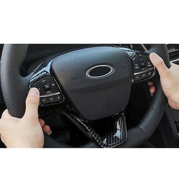 Bilstyling ratramme, passer til Ford Transit Custom 2019 2020 2021 2022, sort kulfibertekstur
