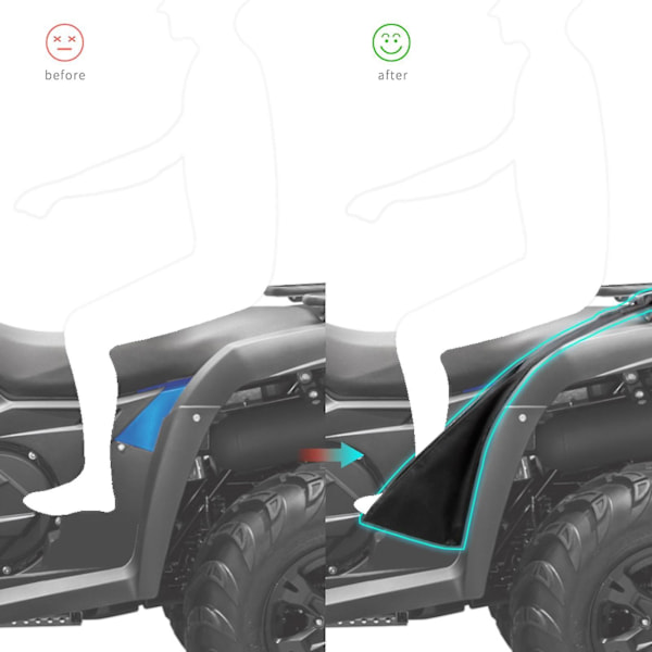 XJ-2 st ATV Bagerste Passager Fodstøtter Justerbar Foldbar Slidstærk Fodstøtte