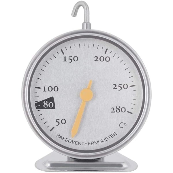 Ugnstermometer, 50℃ till 280℃ Hållbar Stor Urtavla Rostfritt Stål Kök Ugnstermometer