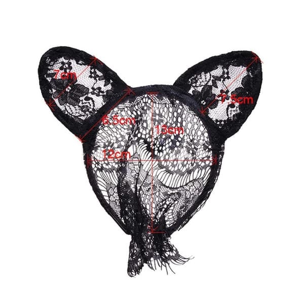 XJ-Svarta Ögonmask Spets Ansiktsmask Maskerad Mask Kanin