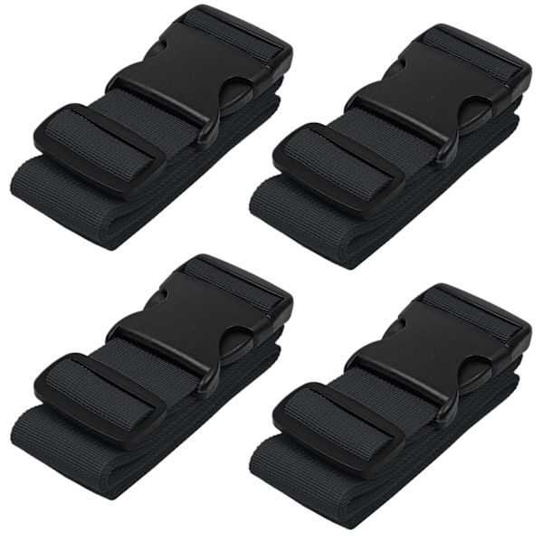 Resväskor Remmar för Resväskor Rem Resväska Bälten, 4-Pack, Svart