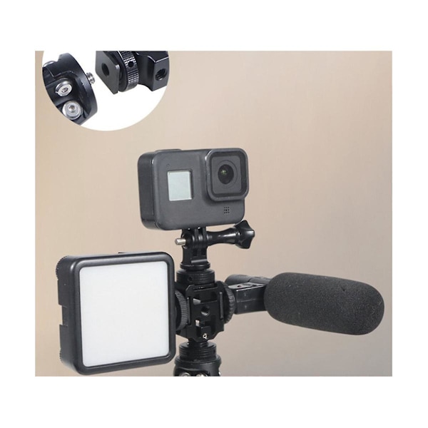 XJ-Triple Hot Shoe Mount Adapter Beslag Stativ Holder Til Dslr Kamera Til Led Video Mikrofon Flash L