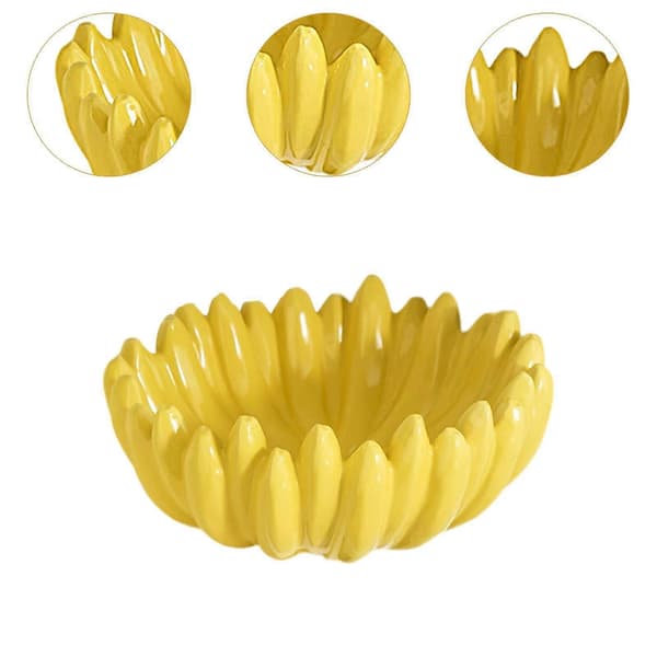 Ceramic Fruit Bowl Creative Snacks Cute Entry Bowl for Kitchen Desk Hotel