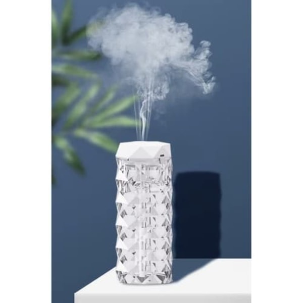 XJ-Aroma Diffuser Luftfuktare 2-i-1 RGB Nattlampa Kristall