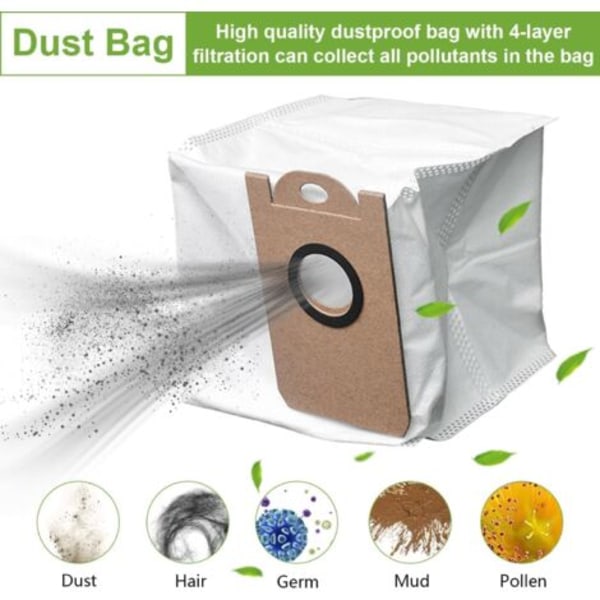 Pölypussit Sweeper, 6 kpl, Honiture Q5, Q6, Q6 PRO, Laresar L6 Pro, Imou L11 Pro, Airrobo T10+, Neabot N2