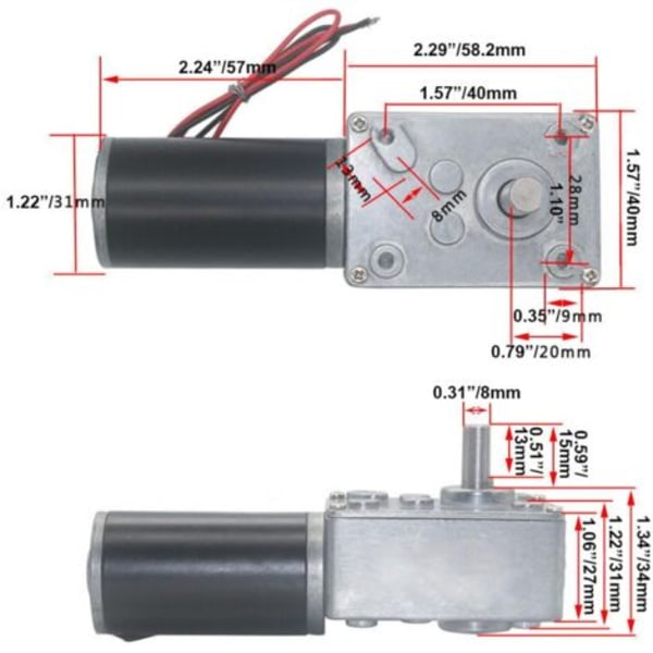 12V 16RPM DC-kierukkavaihdemoottori 70kg/cm Suuri vääntömomentti Turbiini Sähköinen vähennysventtiili Robottioven lukko Verhokoneeseen (12V 16RPM)