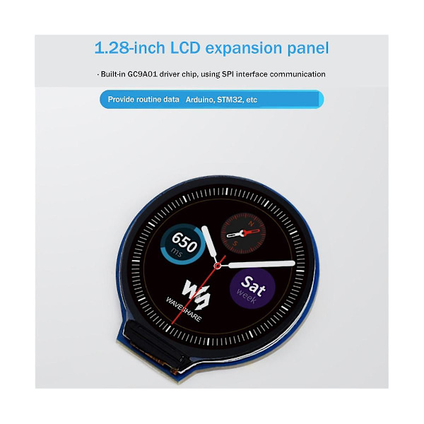 XJ-1.28 Inch Circular LCD Display Module 240x240 Pixels SPI Communication LCD Expansion Board
