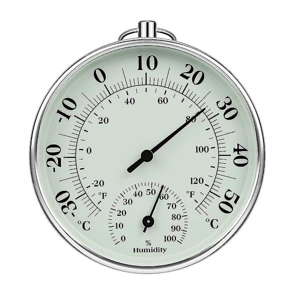 Termometer för inomhus och utomhus 10 cm Hygrometer Termometer för inomhus och utomhus Lufttemperaturmätare Luftkonditionering Hygrometer Mätare In...