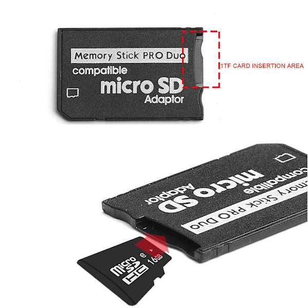XJ-Adapter, -sd/-sdhc Tf-kort til Memory Stick Ms Pro Duo-kort for Psp-kortadapter