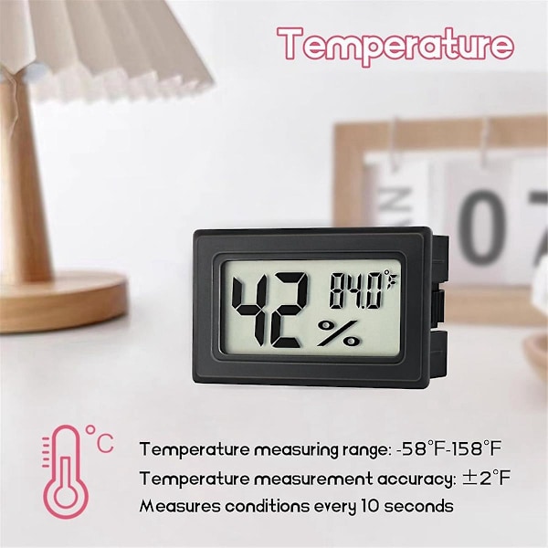 Multifunktionell Digital Termometer Hygrometer för Inomhusbruk - 3-pack, Fuktmätare med Inbyggd