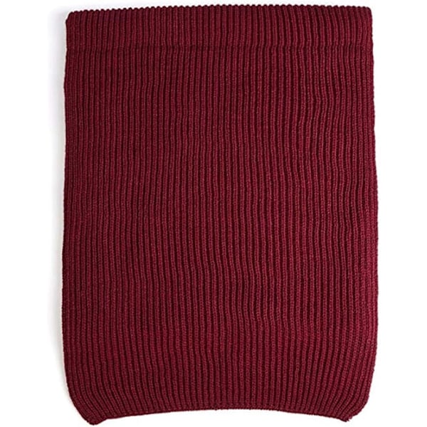 XJ-Varmt skjerf for høst og vinter, unisex ensfarget vinterhalsduk i garn