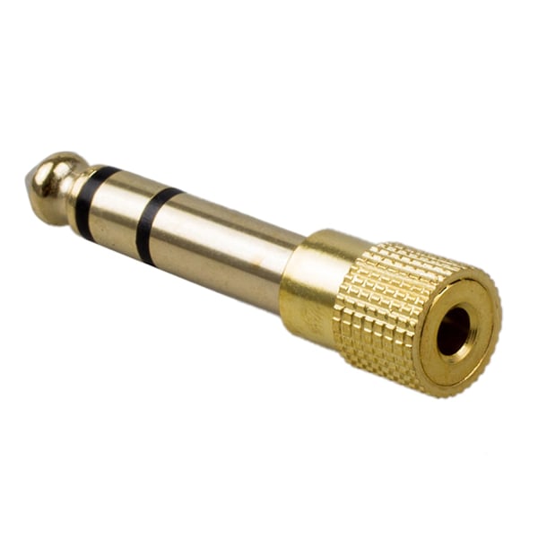XJ-Kvalitet Hörlursadapter Stereo Guldplugg 1/4\" (6.3mm) Hane Till 1/8\" (3.5mm) Hona
