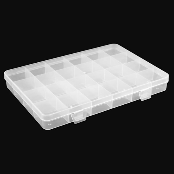 XJ-3x 24 Rums Plastkasse Smykker Perler Opbevaringsbeholder Håndværk Organizer