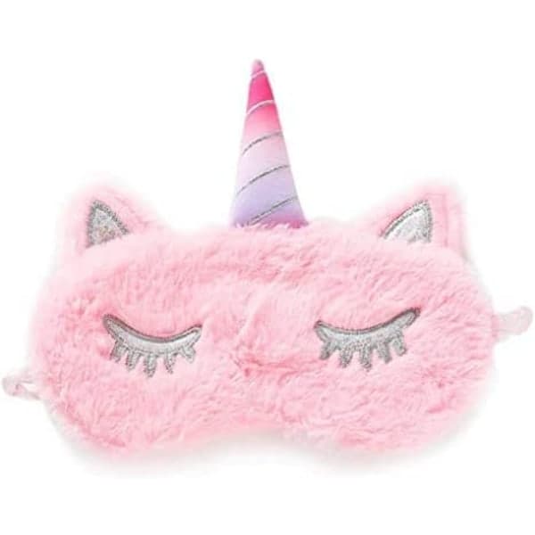 Sovmask för barn, 2-pack Enhörning Kids sovmaske, söt