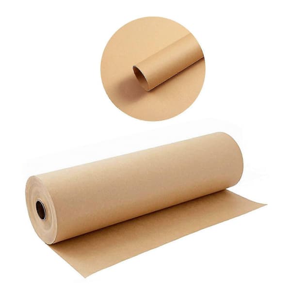Brun Kraftpapper, mångsidig presentpappersrulle för presentinslagning (0,3 m X 30 m)