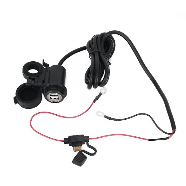 XJ-Vanntett motorsykkel SAE til USB-kabeladapter Dobbelportuttak Adapter, for smarttelefoner, nettbrett, GPS