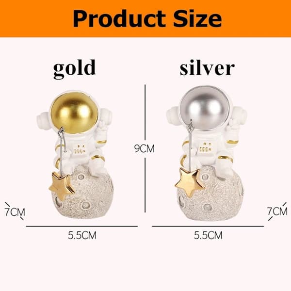 Astronaut Ornament Figurer GULD guld