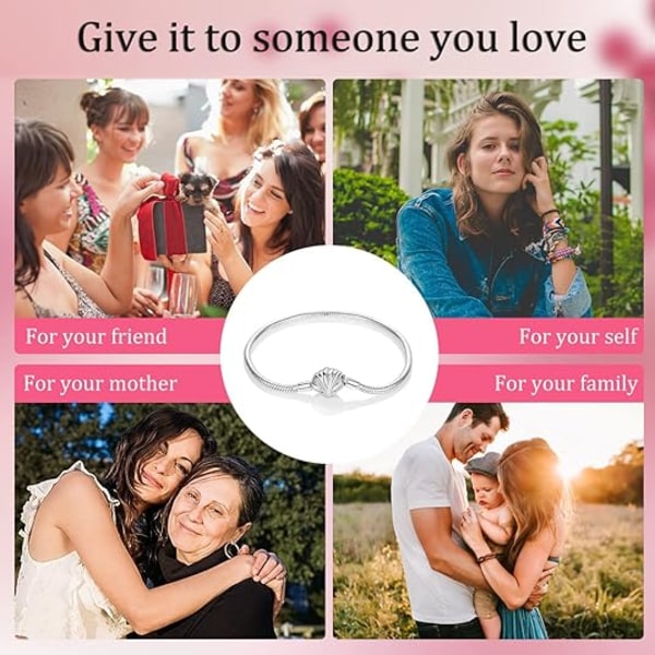 XJ-925 Sterling Sølv Slangekæde Charm Armbånd Sommerfugl Solsikke Hjerte med 5A Kubisk Zirkonia Armbånd til Kvinder