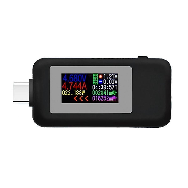 XJ-Type-c Tester DC Digital Voltmeter Strømspenning Måler Amp Volt Amperemeter Detektor Power Bank Lader