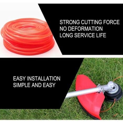 Universal erstatningstråd for gresstrimmer - 2,7 mm x 50 m - Kompatibel med de fleste standard trimmerhoder