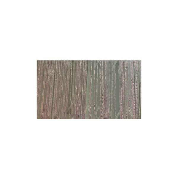 1 stk perlegardinkjede Pompon vindusgardinpanel (lyslilla 100x200 cm)