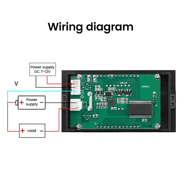 LCD Digital Voltmeter Amperemeter Wattmeter DC0-500V 10A 999W Spänning Ström Effektmätare Volt Detektor Testare Monitor