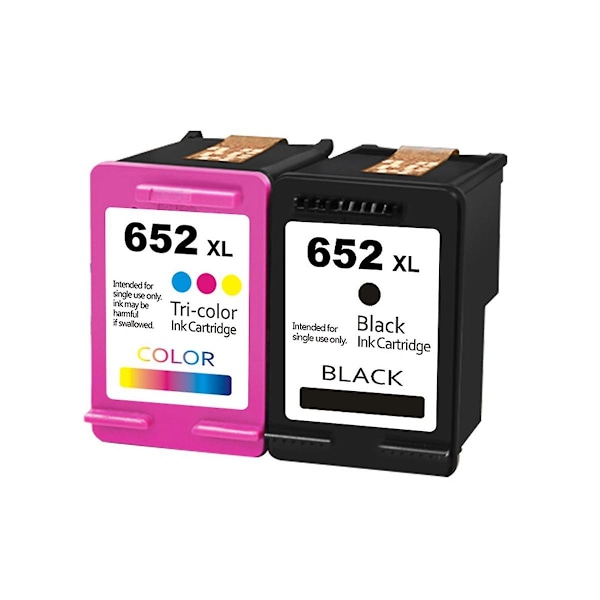 XJ-Bärbar Bekväm Kompatibel Med Hp652 Xl Bläckpatron Deskjet 1115 2135 3636 3790 4535 5275, Svart C